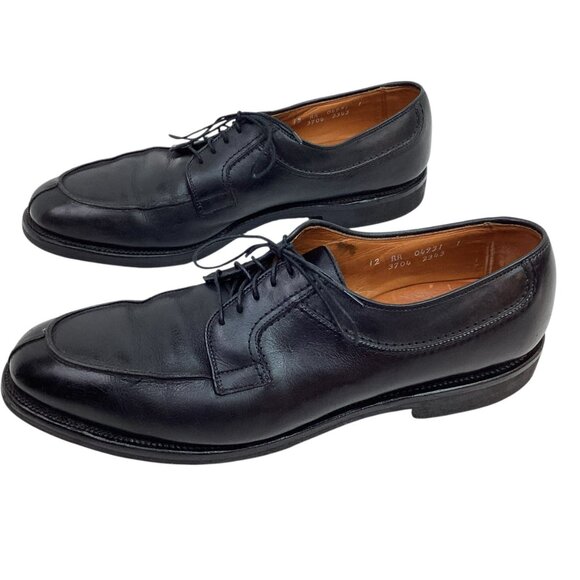 Allen Edmonds Stockbridge Leather Split Toe Mens 12AA Derby Dress Shoes Black - Picture 4 of 13